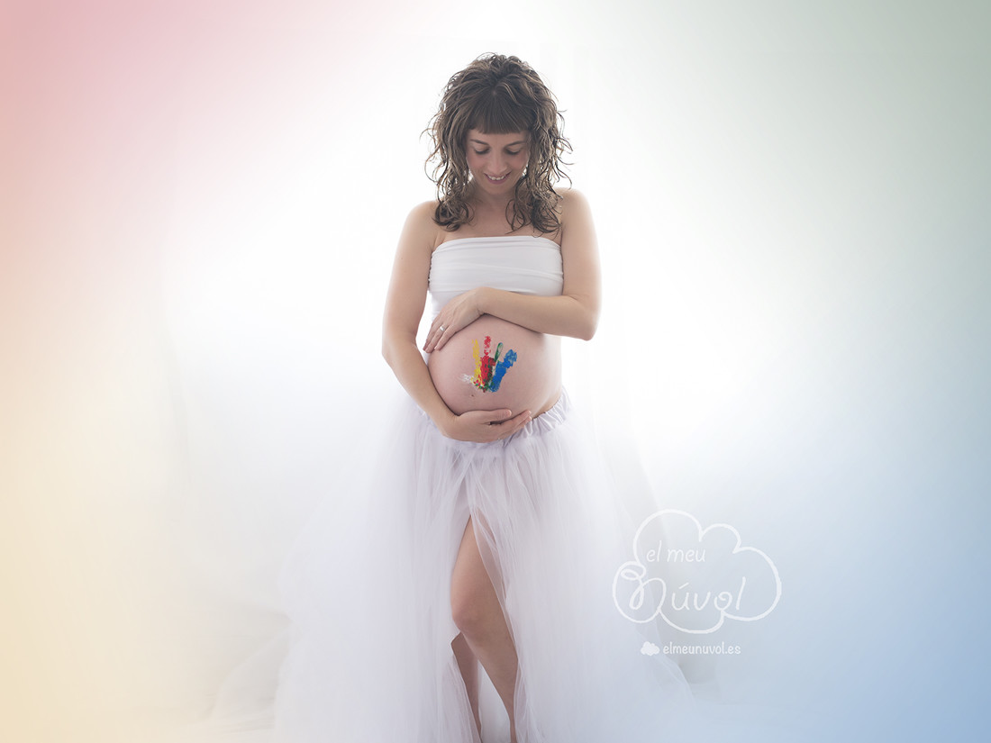 fotografía embarazo arcoiris igualada el meu núvol fotógrafo de recién nacido newborn nadó nounat bebé