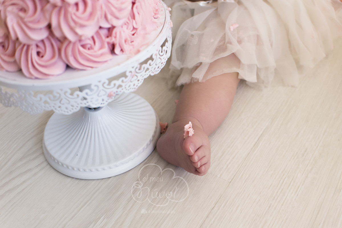 fotografía smash the cake en igualada barcelona rosa palo el meu núvol fotógrafo newborn infantil igualada00016